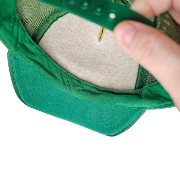80s Green Obrien Steel Foam Trucker Hat Snapback Illinois Retro Hipster - Picture 9 of 12